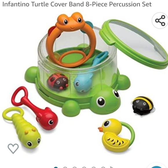 Infantino Turtle Cover Band 8-Piece Percussion Set - Picture 5 of 5